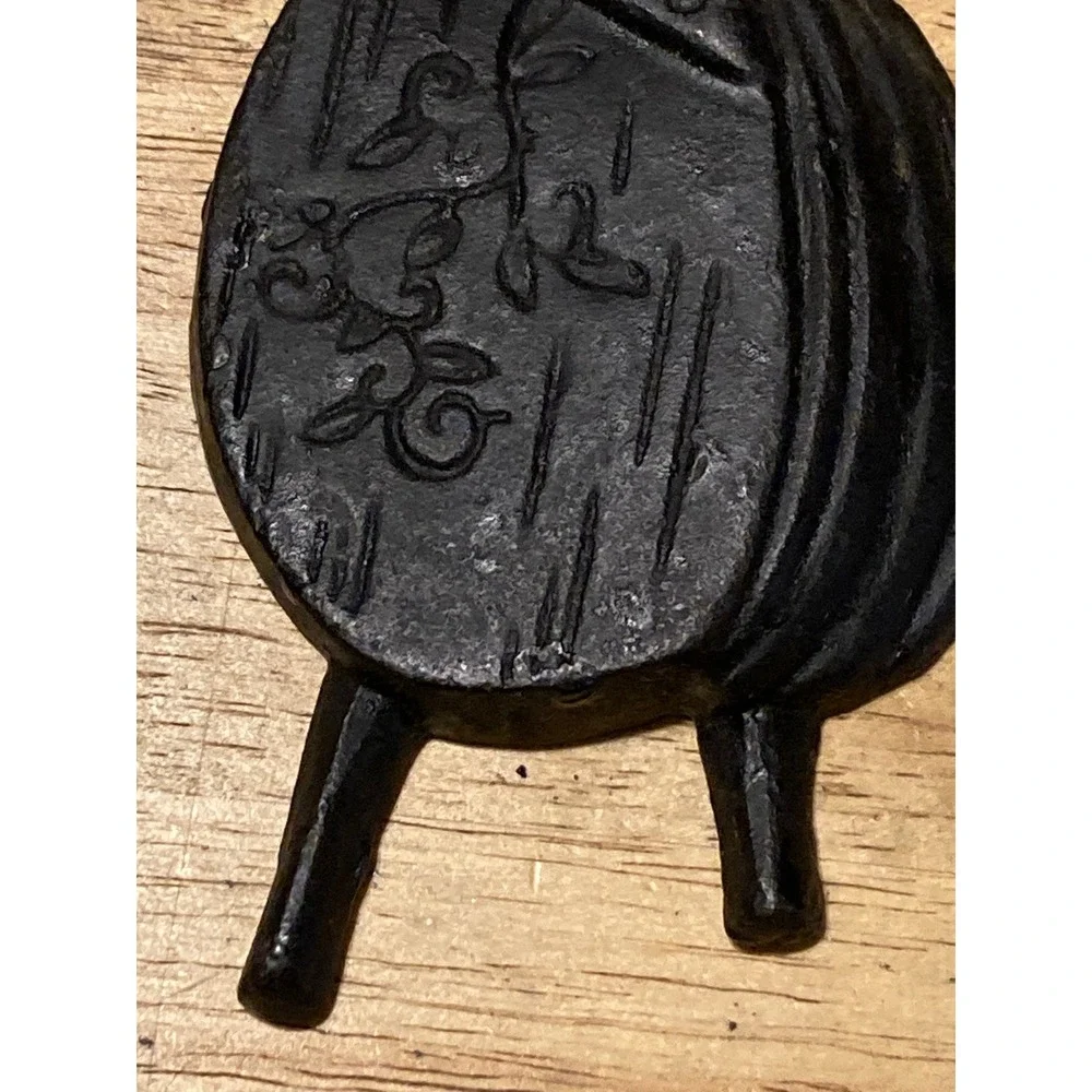 Vintage Cast Iron Fireplace Bellows Wall Hook Rustic Black Metal Decor Taiwan